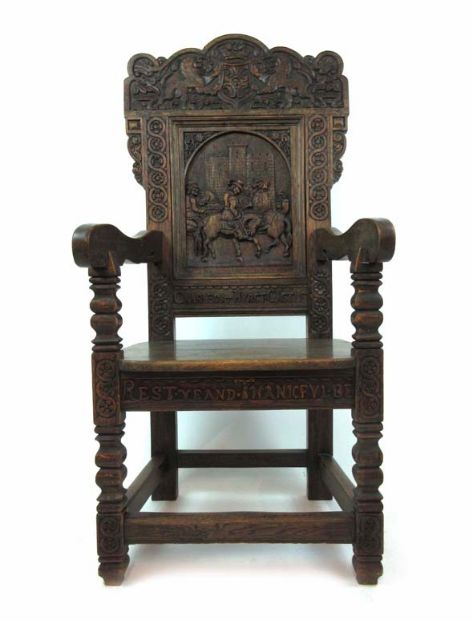 A 19th Century, 17th-century Style Oak Wainscot Chair