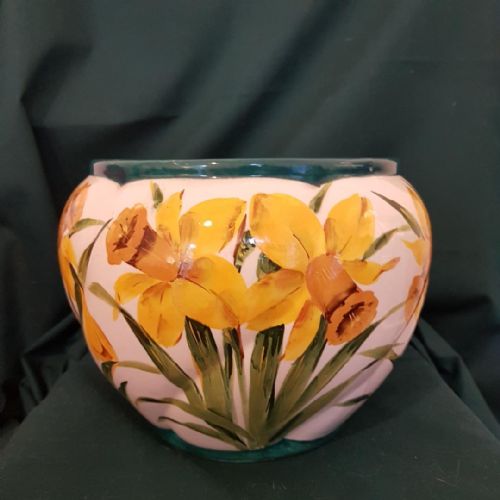 A Wemyss Ware Daffodil Pattern Jardiniere