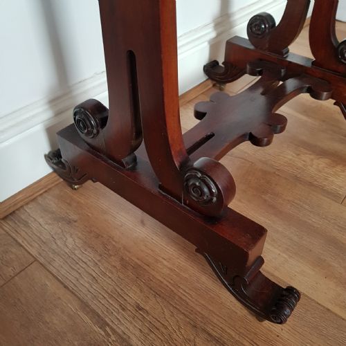 fig 1. Early Victorian mahogany fold over card table.