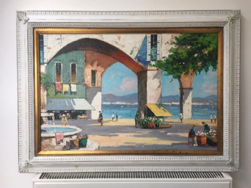 Cecil Rochfort Doyly John. Large Oil Painting. St Tropez.