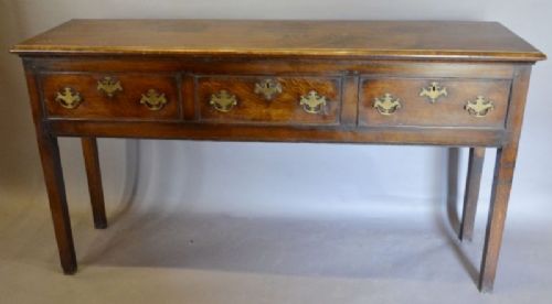 A Victorian Oak Dresser Base in George III Style. Reduced
