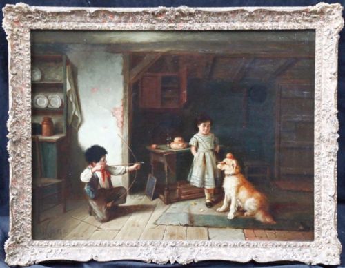 Walter Hunt Oil on Canvas  (Loyalty and Trust)