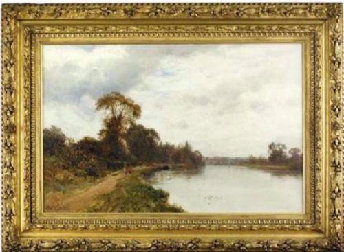 Alfred De Breanski Snr Oil Painting. Walton on Thames (1852-1928)