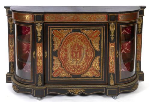 19th Century French Louis Xvi Style Boulle Credenza