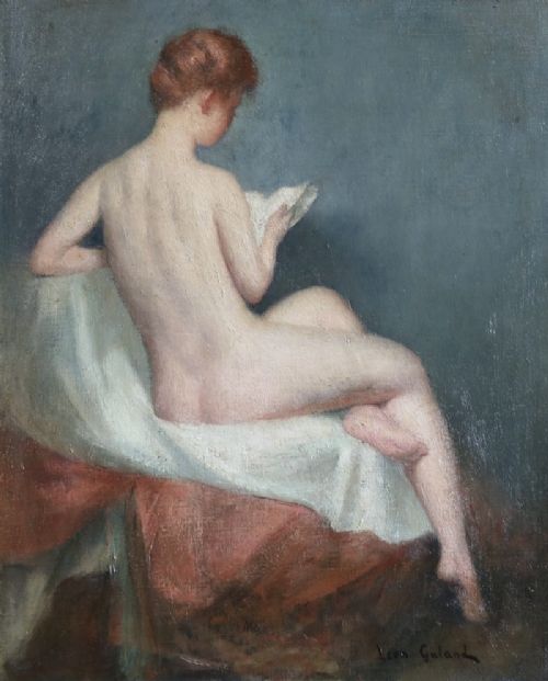 fig 1. Leon Galand (1872-1960) Oil Painting