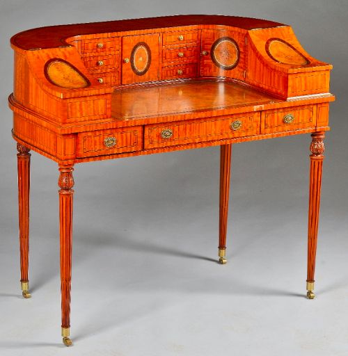 Edwardian Satinwood Carlton House Desk