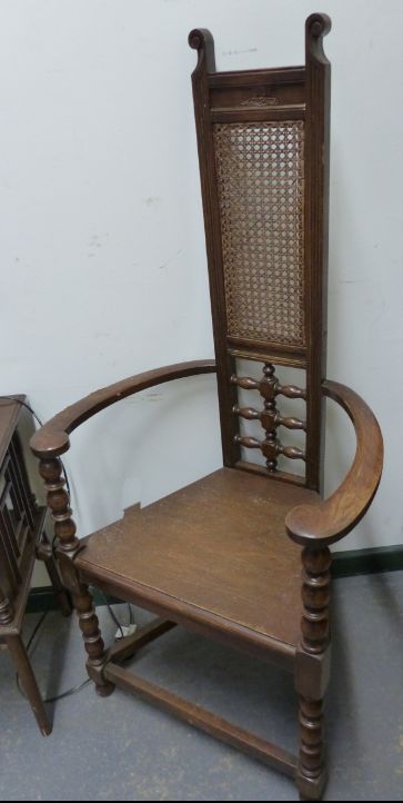 An Arts and Crafts Shakespeare Open Armchair