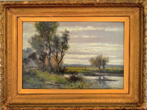 Large Pair Abraham Hulk Jnr Oil Paintings