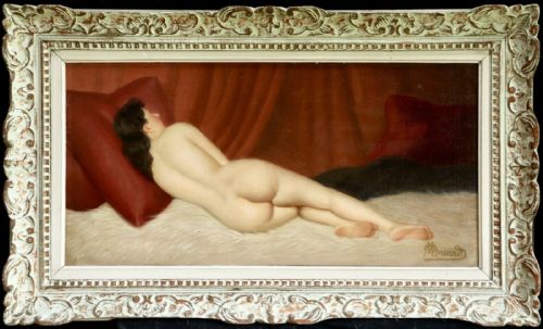 Mourice Briard (1881-1957) Large Nude Oil Painting
