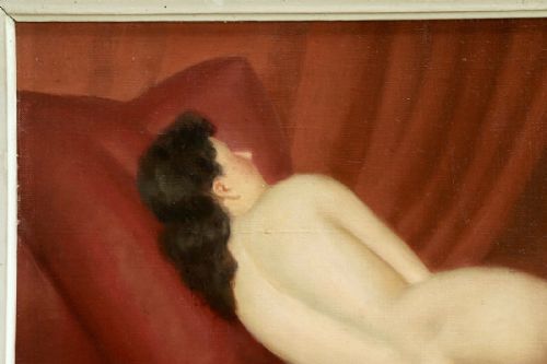 fig 2. Mourice Briard (1881-1957) Large Nude oil painting