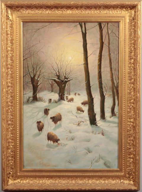 fig 1. Pair large 19th-century follower of Joseph Farquharson. Oil on Canvas. x 2