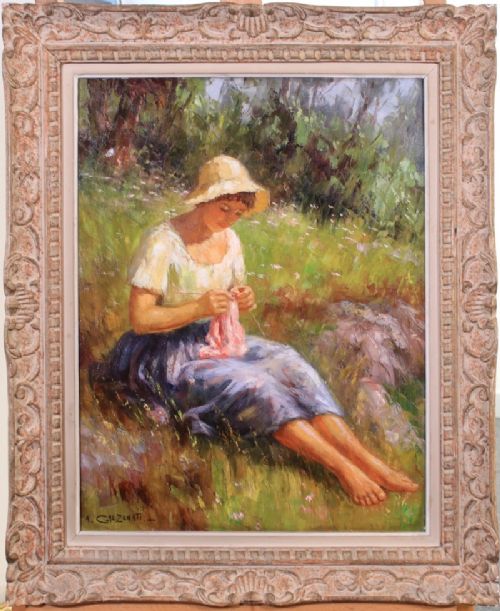 Andre  Galzenati (1890-1970) Oil Painting

( C. 1890 - 1970 )