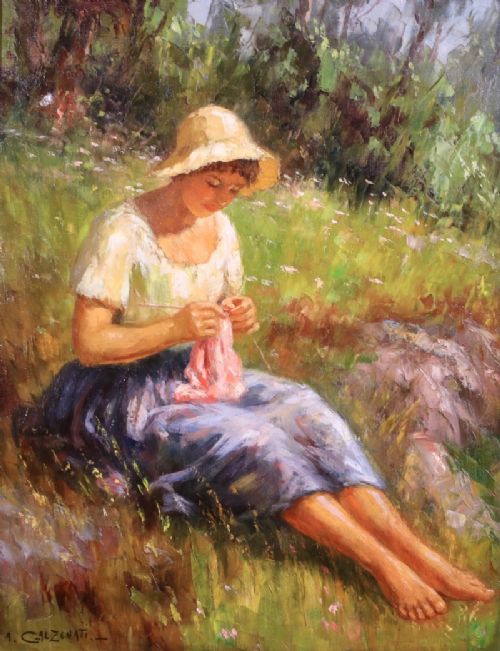 fig 1. ANDRE GALZENATI (1890-1970) Oil painting
( c. 1890 - 1970 )