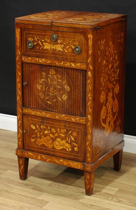 A 19th Century Dutch Mahogany and Marquetry Washstand