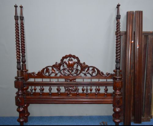 A 19th Cent 6ft Kingsize Mahogany Full Tester Bed (2 Beds in Stock)