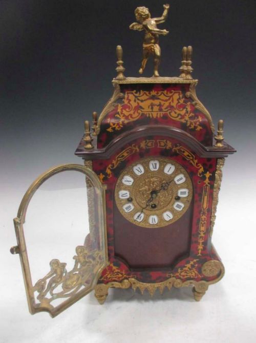 fig 2. A early 20th century FHS Boulle Bracket clock clock.