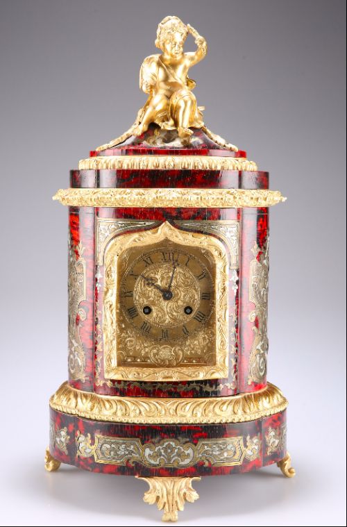 A 19th Century French Boulle Bracket Clock, in Louis Xv Style,
