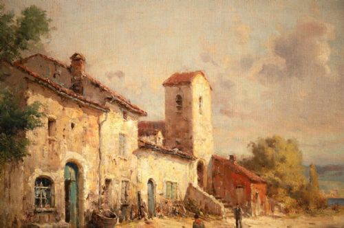 fig 4. Large Antoine Bouvard (1870-1956) Oil painting
