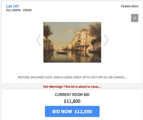 fig 8. Large Antoine Bouvard (1870-1956) Oil painting