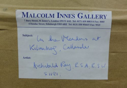 ARCHIBALD KAY RSA RSW SCOTTISH 18691935 OIL PAINTING - ADDITIONAL PHOTO 2