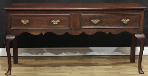 A Victorian 18th Century Revival Oak Low Dresser