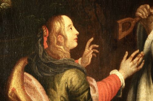 fig 3. Large 17th century Old master Oil painting. Christ appearing to Mary Magdalene