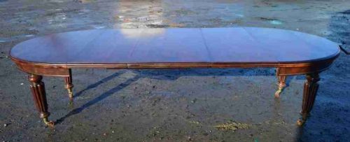 12 Seat Victorian Mahogany Extending Dining Table