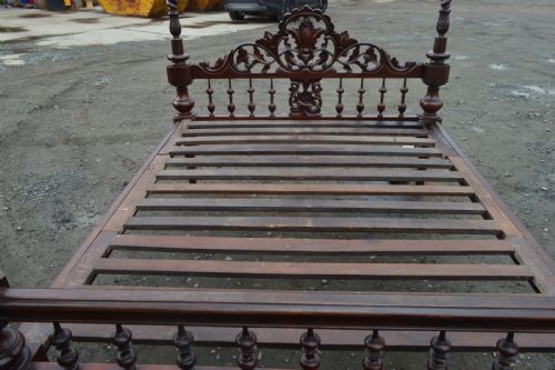 fig 1. 19th century 6ft wide four poster bed.