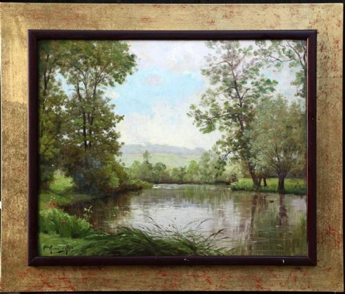 Charles Edmond Rene His. (1877-1960) Oil Painting on Canvas