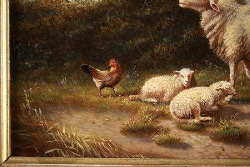 AFTER EUGENE VERBOECKHOVEN 18151893 OIL PAINTING - ADDITIONAL PHOTO 3