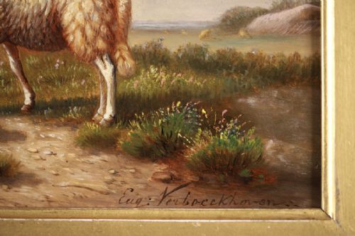 AFTER EUGENE VERBOECKHOVEN 18151893 OIL PAINTING - ADDITIONAL PHOTO 7