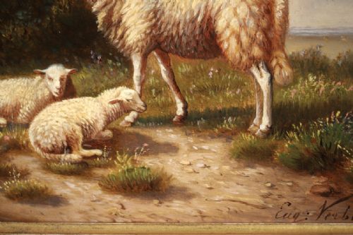 AFTER EUGENE VERBOECKHOVEN 18151893 OIL PAINTING - ADDITIONAL PHOTO 8