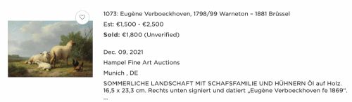 AFTER EUGENE VERBOECKHOVEN 18151893 OIL PAINTING - ADDITIONAL PHOTO 11