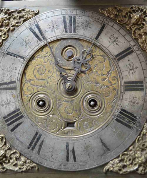 fig 2. Thomas Stubbs. 17th-18th century marquetry longcase clock
