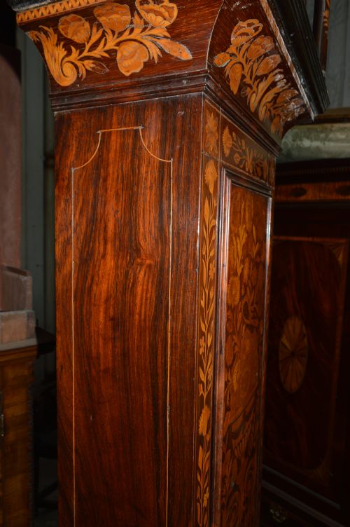 fig 3. Thomas Stubbs. 17th-18th century marquetry longcase clock