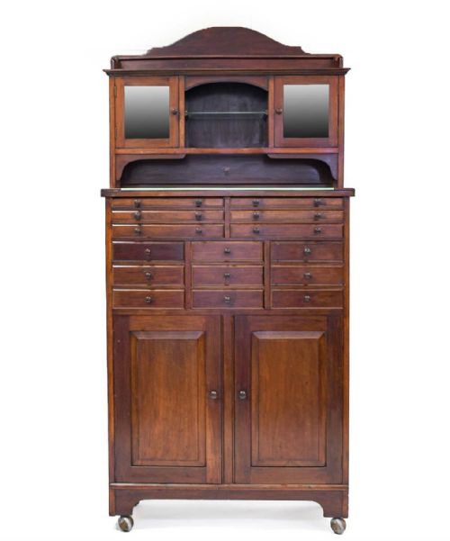 19TH CENTURY BURR WALNUT DENTIST COLLECTORS CABINET - ADDITIONAL PHOTO 4