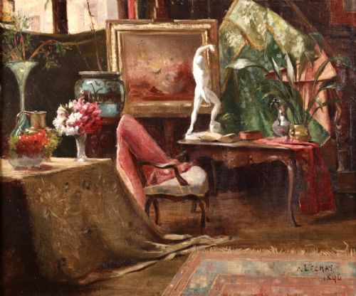 Albert  Eugene  Lechat Oil Painting ( 1863 – 1918 )