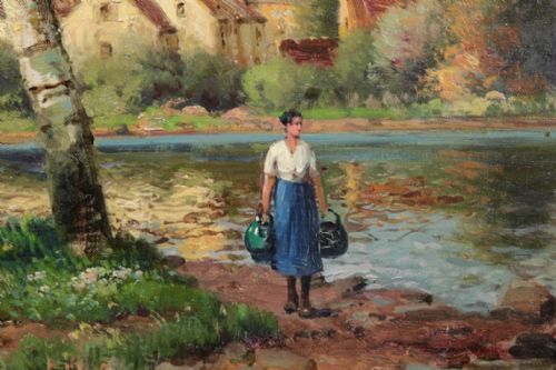 ANTOINE BOUVARD OIL PAINTING 1870 1956 - ADDITIONAL PHOTO 2