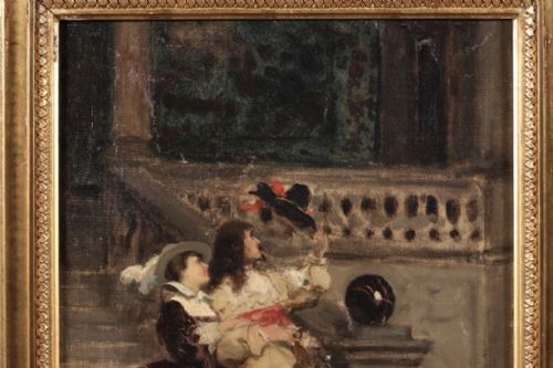 fig 3. TITO CONTI Oil Painting ( 1842 - 1924 )