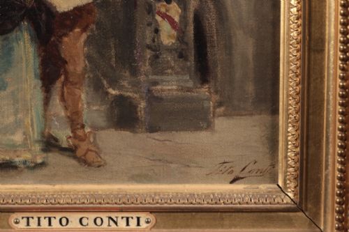 fig 5. TITO CONTI Oil Painting ( 1842 - 1924 )