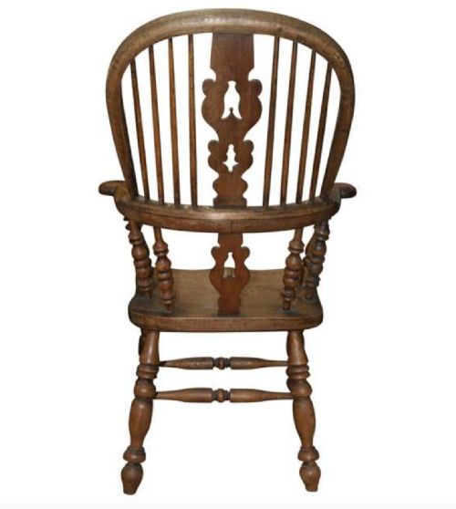 A VICTORIAN ELM WINDSOR CHAIR - ADDITIONAL PHOTO 2