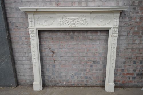 Georgian (Circa1790) White Painted Fire Surround