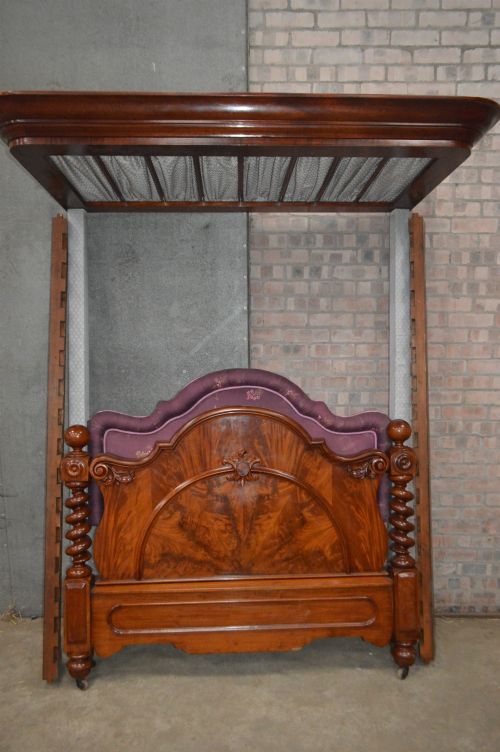 A Victorian Mahogany Half Tester Bed