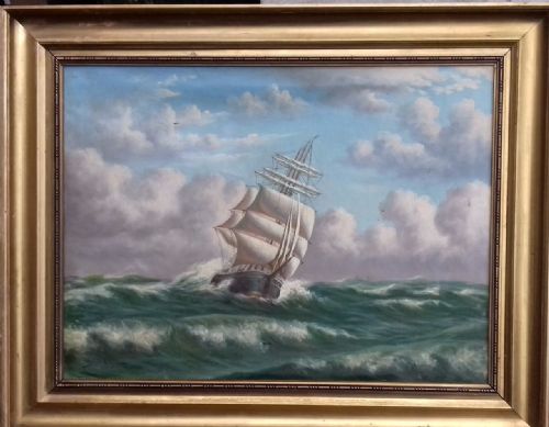 Huge V Dybdal. Oil painting (19th century)