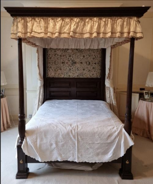 A George III Style Mahogany Four Poster Bed