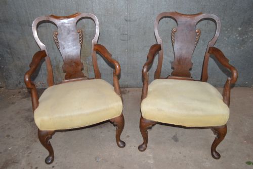 PR OF BURR WALNUT NURSERY CHAIRS - ADDITIONAL PHOTO 1