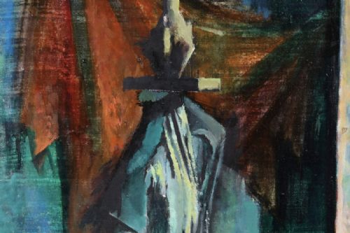 ANDRE DELFAU LADIES OF THE NIGHT OIL PAINTING - ADDITIONAL PHOTO 1