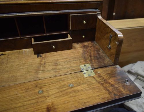 A SUPERB GEORGE I BURR WALNUT SECRETAIRE CHEST ON CHEST TALLBOY - ADDITIONAL PHOTO 5