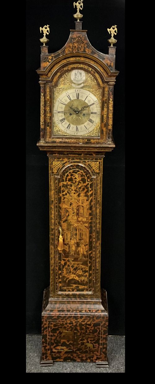 A 18TH CENTURY CHINOISERIE LONGCASE CLOCK LINCOLN