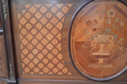FRENCH LOUIS XVI REVIVAL MARQUETRY DOUBLE BED - ADDITIONAL PHOTO 2